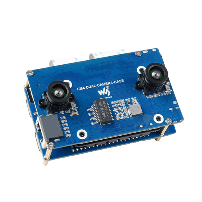 Raspberry Pi Compute Module 4 Dual Camera Board - ホットラズベリーパイCM4双眼視覚拡張ボード コンピュートモジュール4 デュアル8メガピクセルカメラベースボード