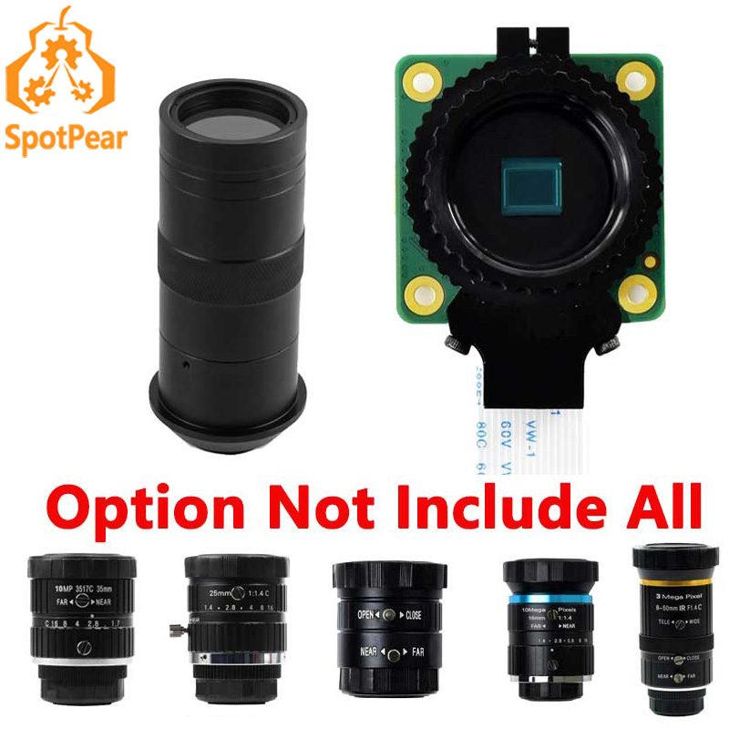 Raspberry Pi Hq Camera Microscope Lens - Raspberry Pi望遠カメラ,100x顕微鏡,ズームcs,cレンズ,12.3mp,imx477,高品質,hq
