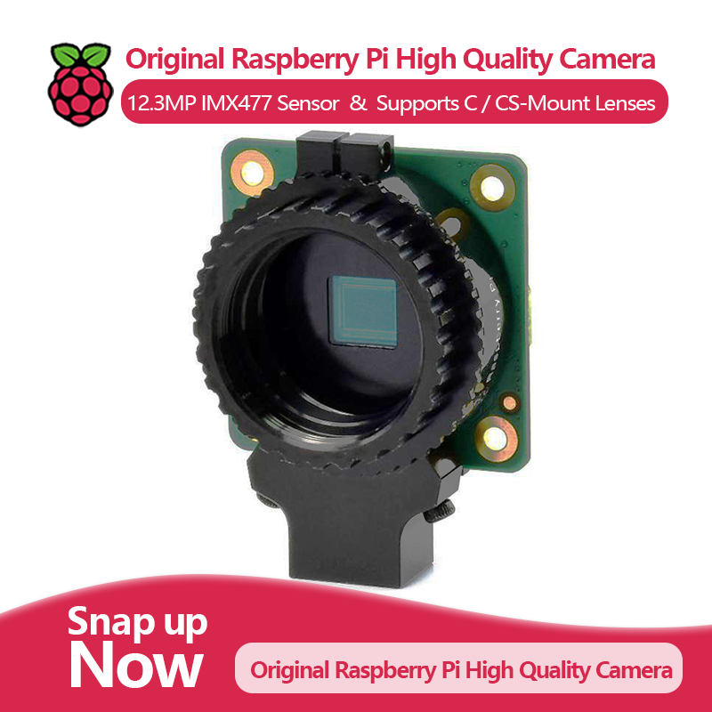 Raspberry Pi Global Shutter Camera Imx296 - オリジナル Raspberry Pi 高品質カメラ、12.3MP IMX477 センサー、高感度、C